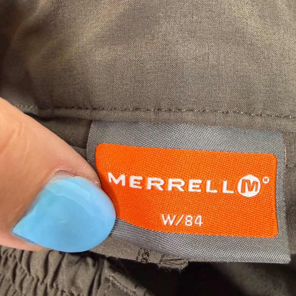 Merrell Cargo Capri Pants Mens 32 Brown Hiking Outdoor Cropped Lightweight B-560 - Picture 2 of 11